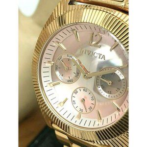 Invicta Women's Watch 23750 Angel Rose Gold Stainless Steel Pink Dial Quartz